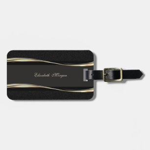 Elegant Lyx  Modern,Guld,Svart = Bagagebricka