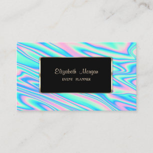 Elegant Lyx Modern Holografisk Visitkort