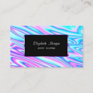 Elegant Lyx Modern Ombre Färgrik Holografisk Visitkort