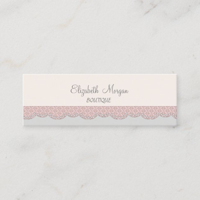 Elegant Lyx, Spets Mini Visitkort (Framsida)