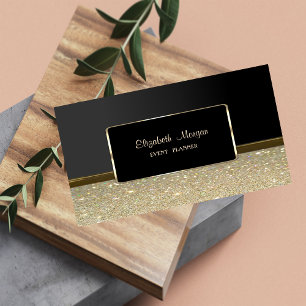 Elegant Lyx Stilfull, Falskt Guld, Glittrande Visitkort