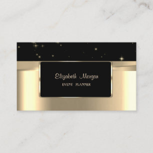 Elegant Lyx Stilfull, Falskt Guld, Svart Visitkort