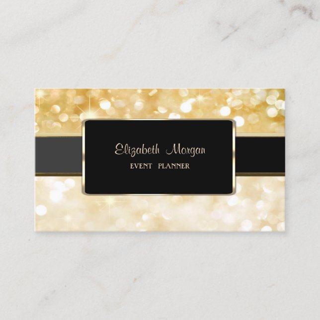 Elegant Lyx Stilfull, Glittrig Bokeh Visitkort (Framsida)