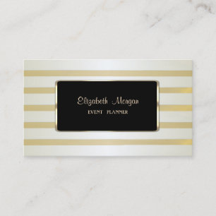 Elegant Lyx Stilfull, Guld Ränder Visitkort