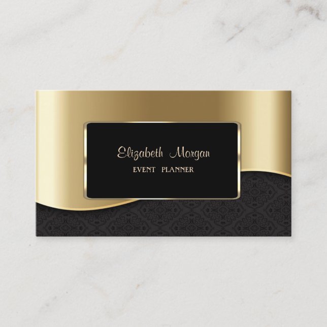 Elegant Lyx Stilfull,Professionell,Falskt Guld Visitkort (Framsida)