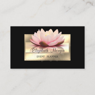 Elegant Lyx Stilfull, Svart, Ram, Lotus Visitkort