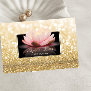 Elegant Lyx Stilig,Modern,Glittrande Bokeh Lotus Visitkort