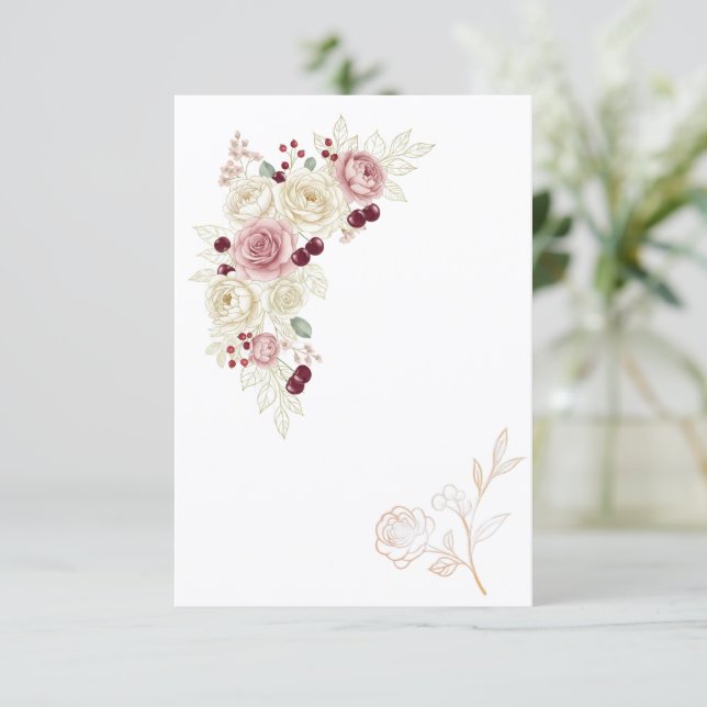 Elegant lyx tack kort (Stående Fram)