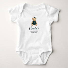 Elegant Lyx Teddybjörn Bebisens Första Steg Födels T Shirt
