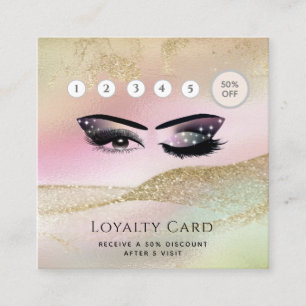 Elegant lyxblinkande lash makup öga after care lojalitetskort
