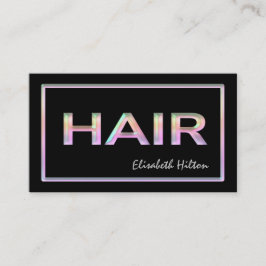 Elegant lyxgul holografisk HAIR Visitkort