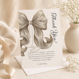 Elegant lyxig baby shower tack kort