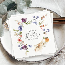 Elegant Lyxig Blommig Bröllopsdusch Pappersservett
