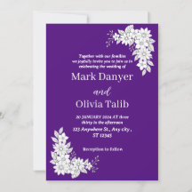 Elegant Lyxig Bröllopsinbjudan – Modern