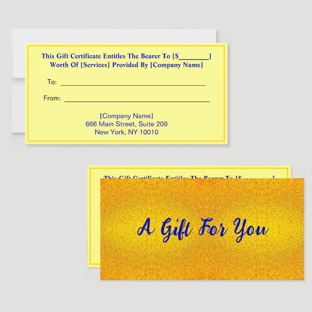Elegant & Lyxig Guldpresentcertifikat (luxury gift certificate, gold gift certificate, elegant, premium, exclusive, opulent, sophisticated)