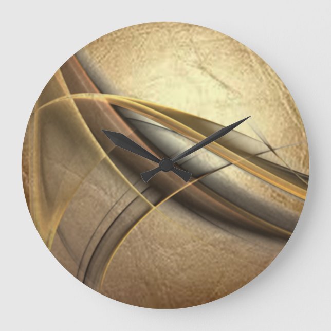 Elegant lyxig läderLook Stor Klocka (Framsida)