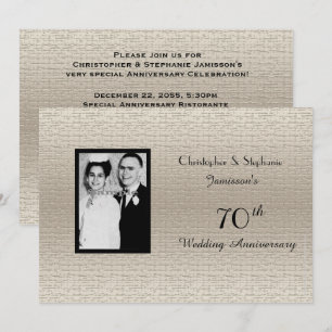 Elegant lyxigt bröllopsjubileum Foto inbjudan