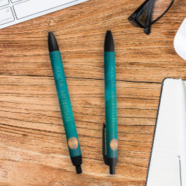 Elegant lyxmonogram personlig guld grönt