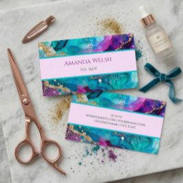 Elegant lyxolja lila rosa guld glitter stil visitkort