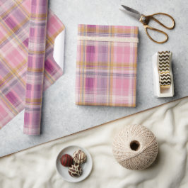 Elegant lyxrutigt rutmönstrat julinpackningspapper presentpapper