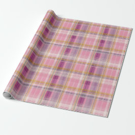 Elegant lyxrutigt rutmönstrat julinpackningspapper presentpapper