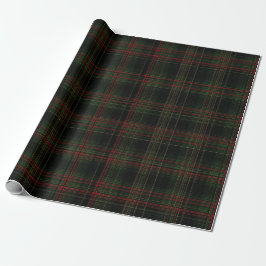 Elegant lyxrutigt rutmönstrat julinpackningspapper presentpapper