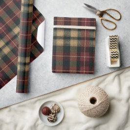 Elegant lyxrutigt rutmönstrat julinpackningspapper presentpapper