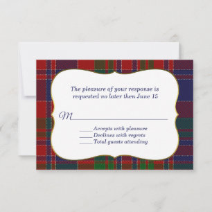 Elegant MacDonald Tartan Play OSA kort