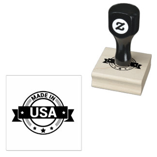 Elegant MADE IN USA Logo Jet Black Country Seal  Stämpel