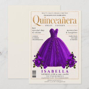Elegant Magasin Omslag Quinceanera Inbjudan