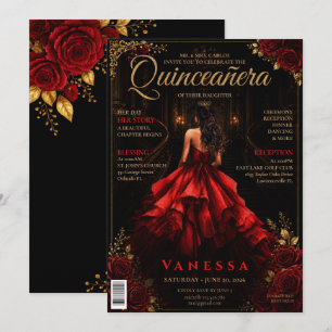 Elegant Magasin Omslag Quinceanera Inbjudan