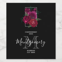 Elegant Magenta Blommigt Ro Bouquet Vin Skapar