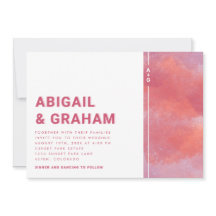 Elegant Magenta Bröllopsinbjudan