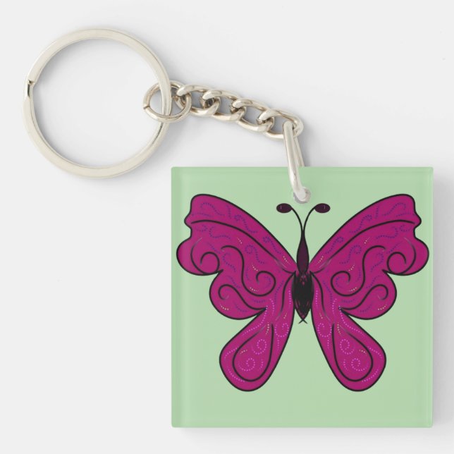 Elegant Magenta Butterfly |  Home Decor Pattern  (Framsidan)