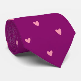 Elegant Magenta Hjärtmönstrad Slip för Bröllop Slips