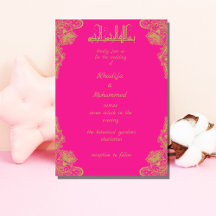 ELEGANT magenta ISLAMIC BRÖLLOP Invati