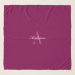 Elegant Magenta Red, Rosa & White Namn & Monogram Sjal<br><div class="desc">Elegant- och klassmonogram,  anpassa som du vill.</div>