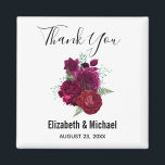 Elegant Magenta Ro Blommigt Bouquet Bröllop Magnet<br><div class="desc">En favoritmagnet med en vacker bild av en bukett av magenta- och rosa blommor.</div>
