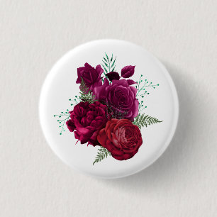 Elegant Magenta Ro Blommigt Bouquet Knapp