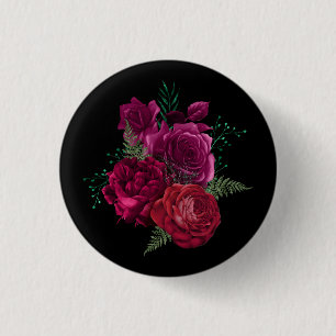 Elegant Magenta Ro Blommigt Bouquet Knapp