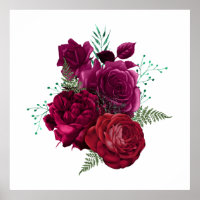 Elegant Magenta Ro Blommigt Bouquet