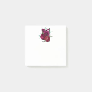 Elegant Magenta Ros Blomsterbukett Post-it Block