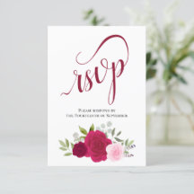 Elegant Magenta & Rosa Boho Ro Bouquet Bröllop