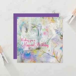 Elegant Magic Birthday Dancer Abstrakt Pastel Kort