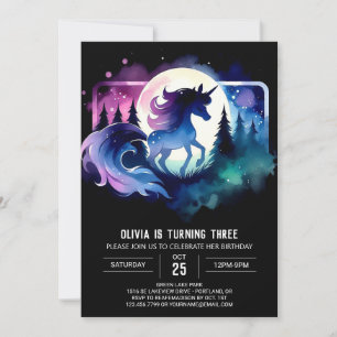 Elegant Magic Horse Birthday Inbjudningar