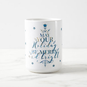 Elegant Magic Julgran Typography Kaffemugg