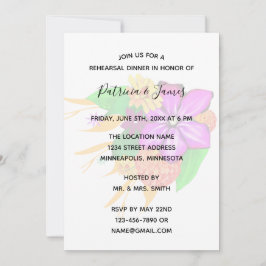 Elegant-, magisk- och fet Blommigt-repetitionsmidd Inbjudningar