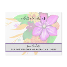 Elegant, magisk och fet Blommigt Spara datum