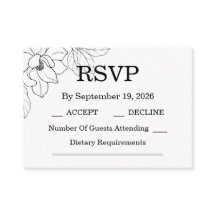 Elegant Magnolia Black & White Bröllop