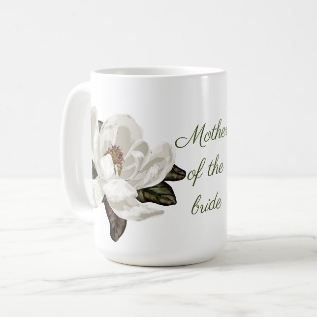 Elegant Magnolia-blommar Kaffemugg (Framsida vänster)